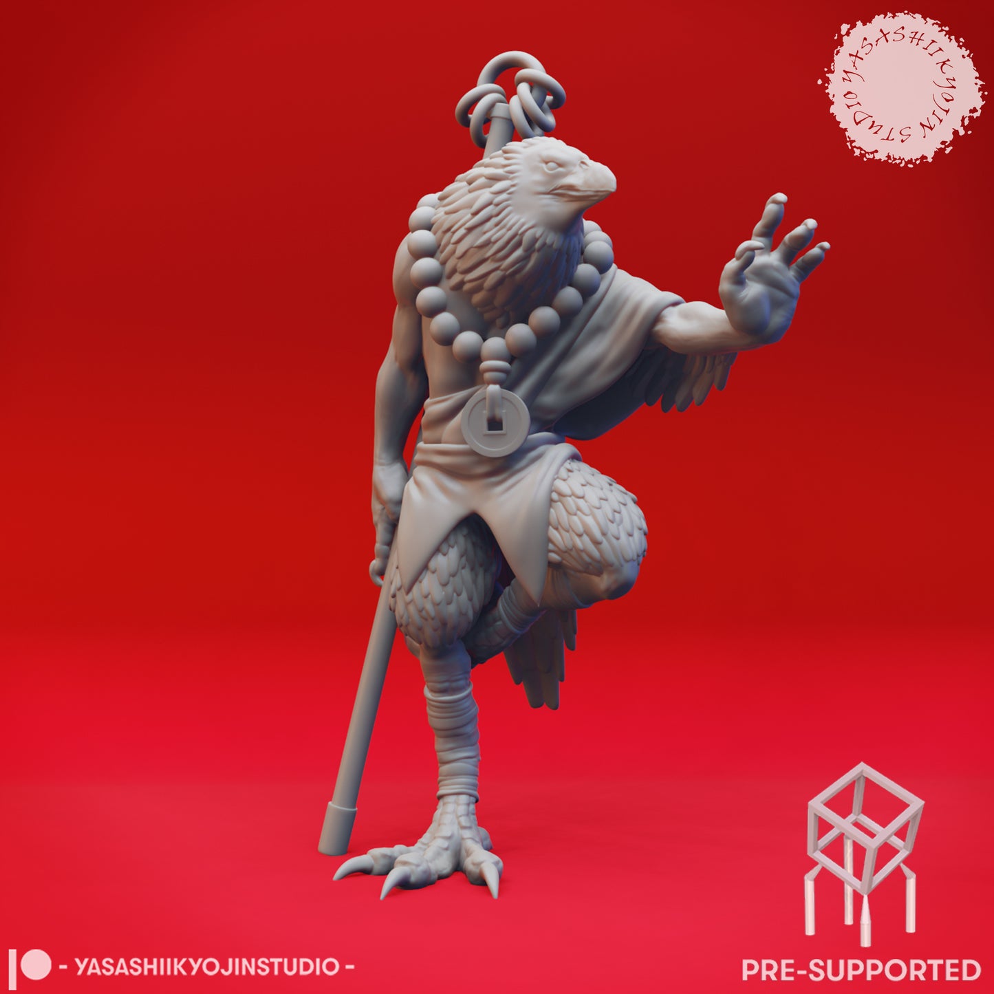 Kenku - Monk - Tabletop Miniatures (Pre-Supported STL)