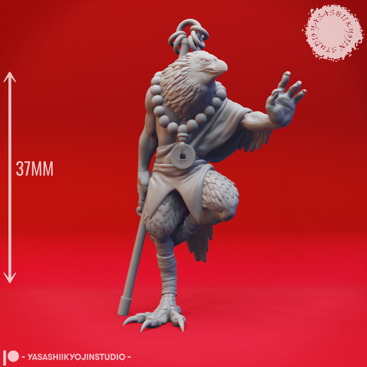 Kenku - Monk - Tabletop Miniatures (Pre-Supported STL)