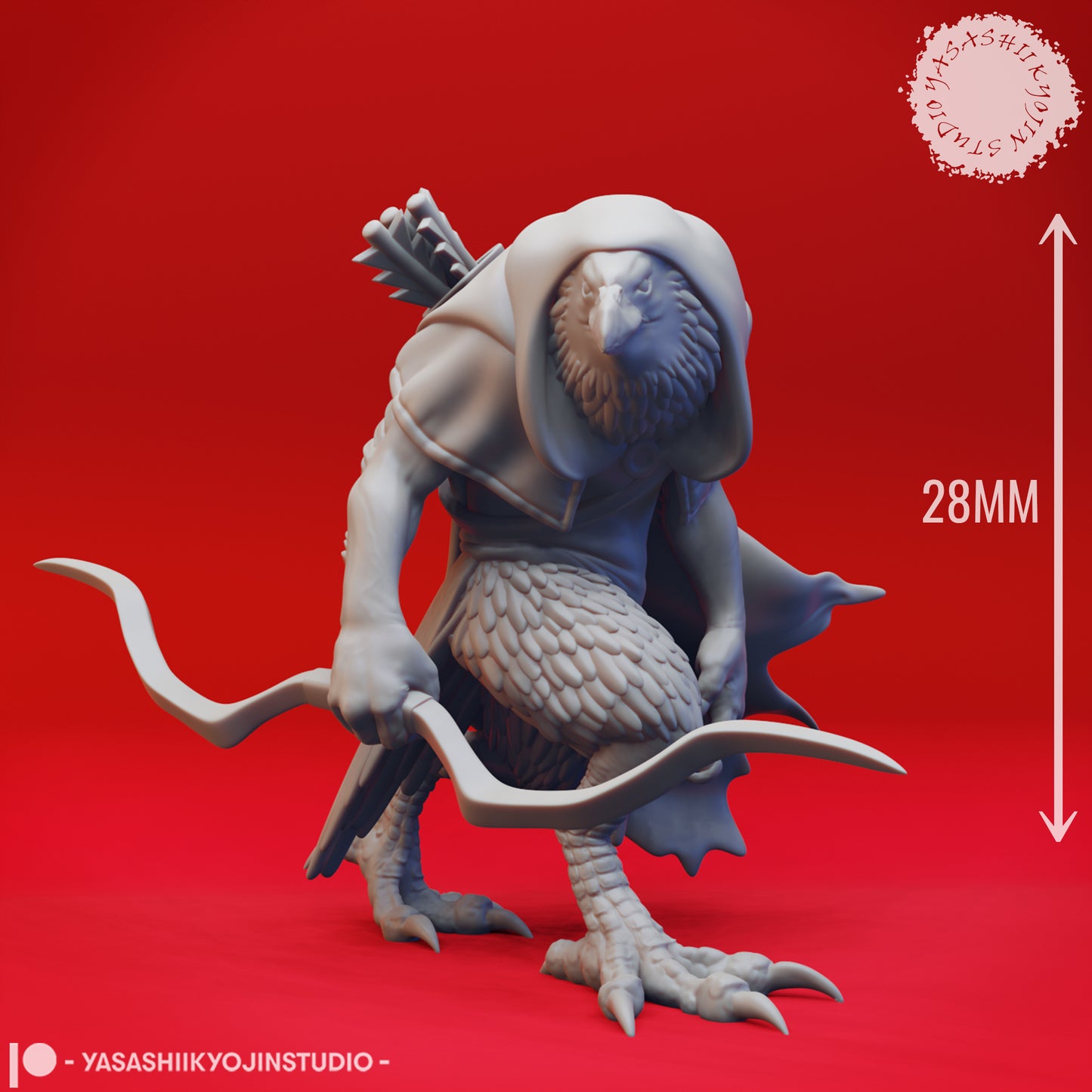 Kenku - Rogue - Tabletop Miniatures (Pre-Supported STL)