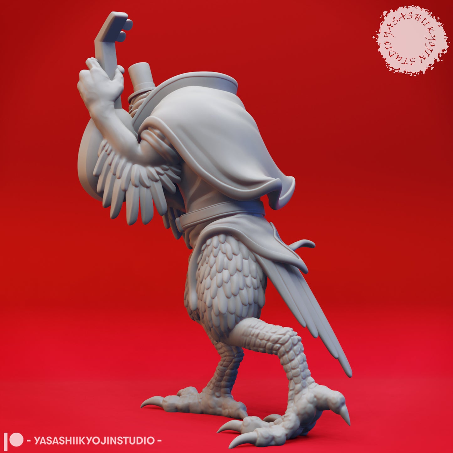 Kenku - Bard- 3D Printed Mini for Tabletop Gaming, Dungeons and Dragons, Pathfinder, Kings of War and other RPG's