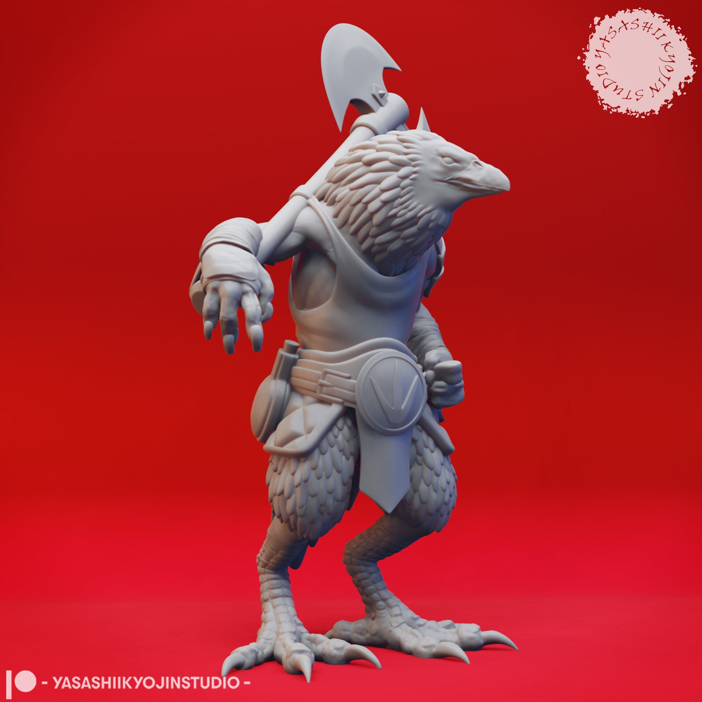 Kenku - Barbarian - Tabletop Miniatures (Pre-Supported STL)