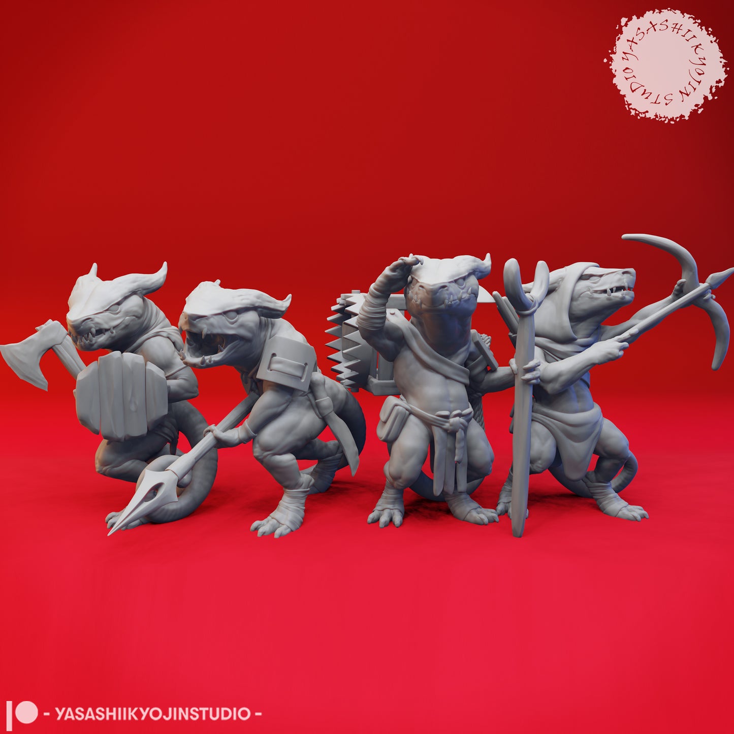 Kobold Mob - Bundle - 3D Printed Mini for Tabletop Gaming, Dungeons and Dragons, Pathfinder, Kings of War and other RPG's