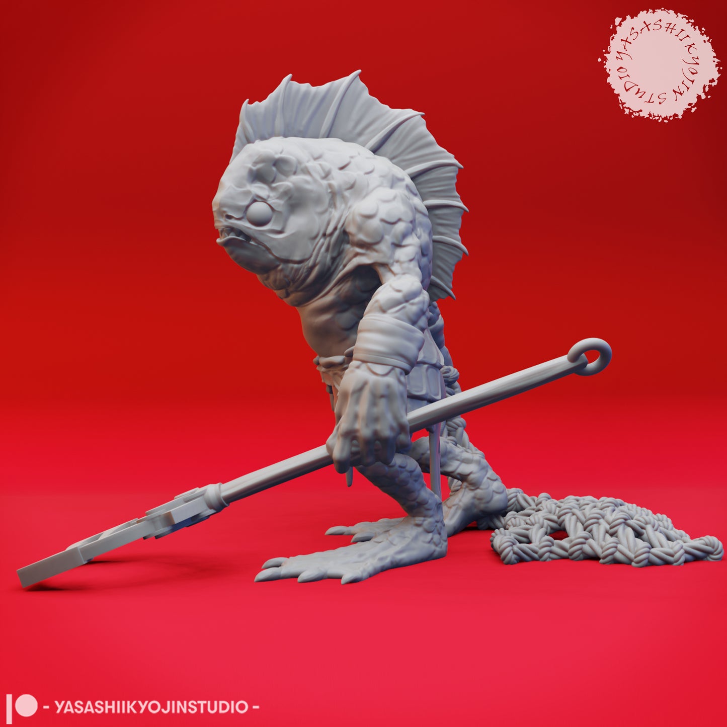 Kuo-toa - Pincer - Tabletop Miniatures (Pre-Supported STL)