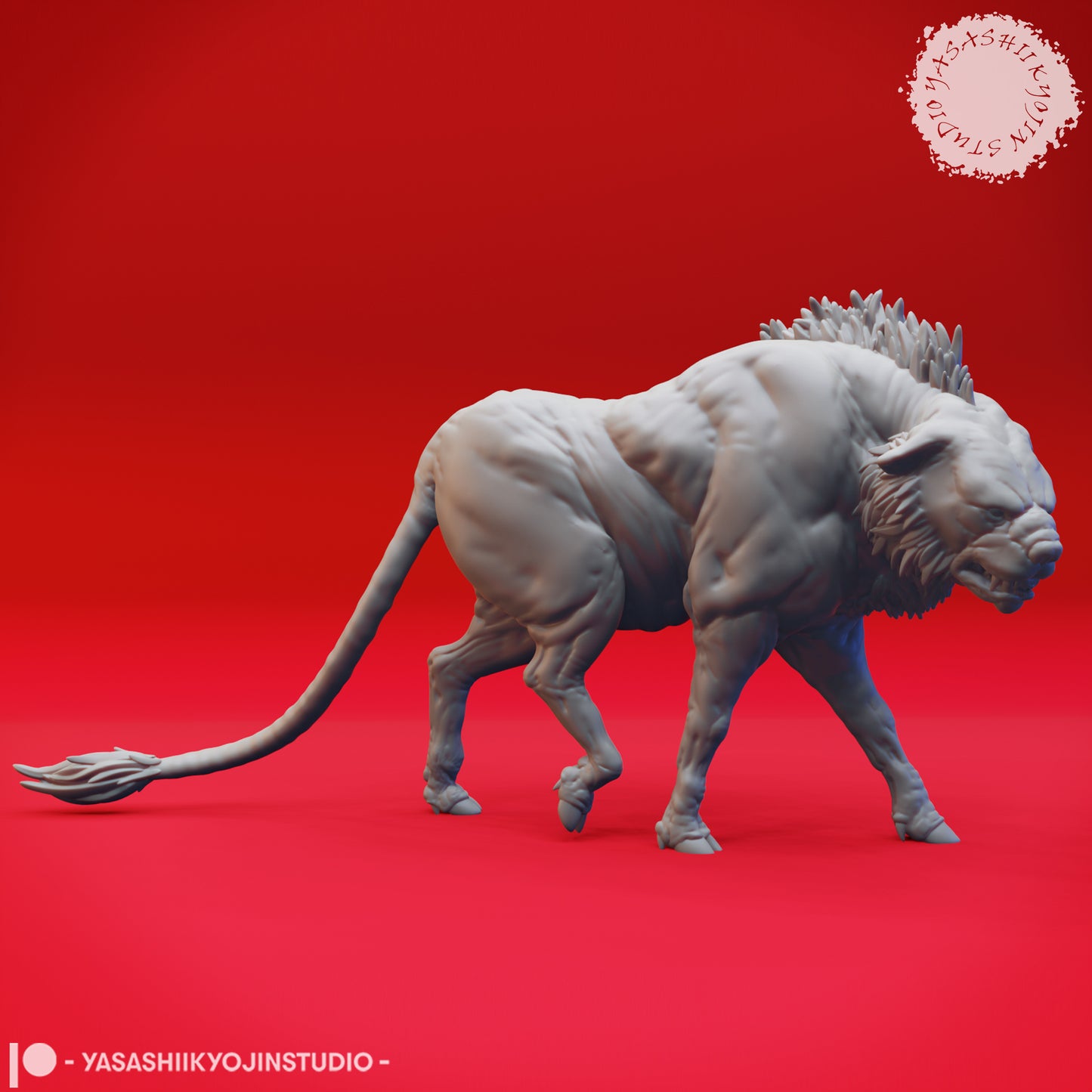 Leucrotta - Neutral - 3D Printed Mini for Tabletop Gaming, Dungeons and Dragons, Pathfinder, Kings of War and other RPG's