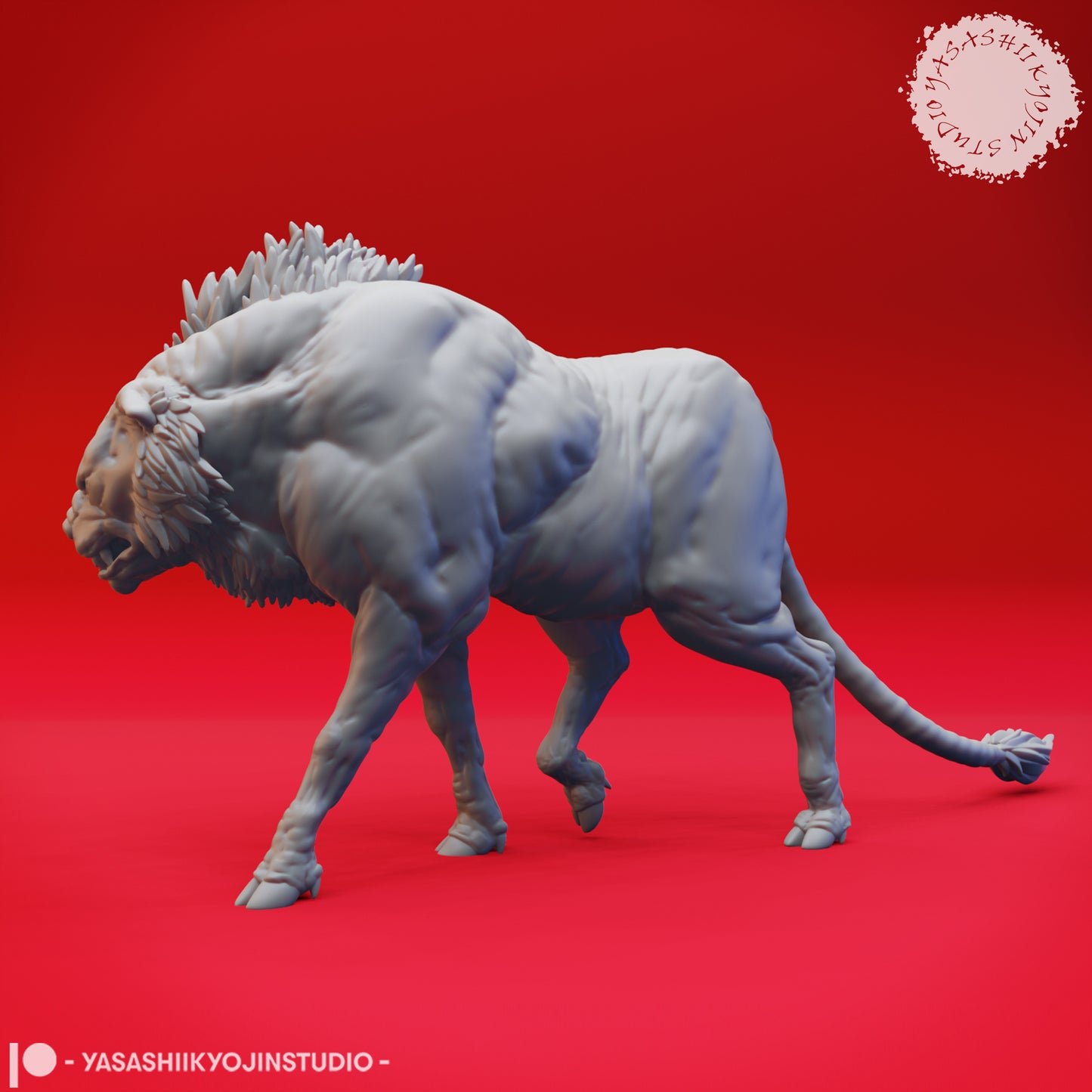 Leucrotta - Neutral - 3D Printed Mini for Tabletop Gaming, Dungeons and Dragons, Pathfinder, Kings of War and other RPG's