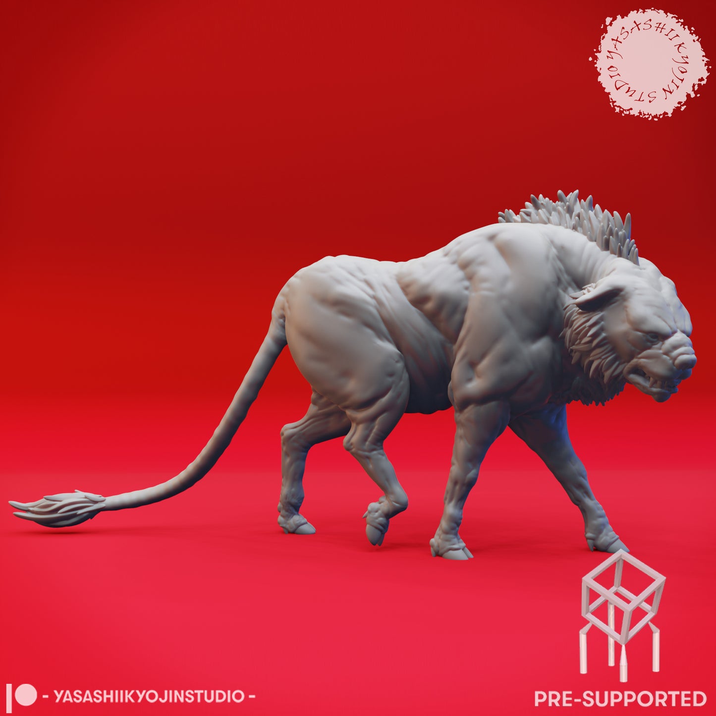 Leucrotta - Neutral - Tabletop Miniatures (Pre-Supported STL)