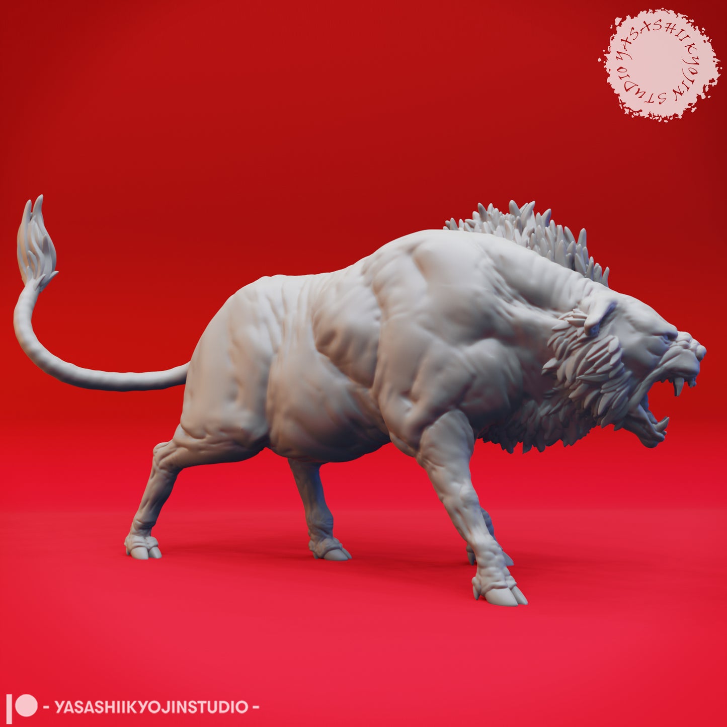 Leucrotta - Aggravated - 3D Printed Mini for Tabletop Gaming, Dungeons and Dragons, Pathfinder, Kings of War and other RPG's