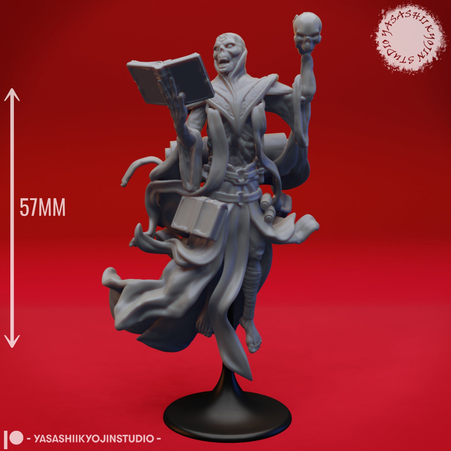 Lich - 3D Printed Mini for Tabletop Gaming, Dungeons and Dragons, Pathfinder, Kings of War and other RPG's