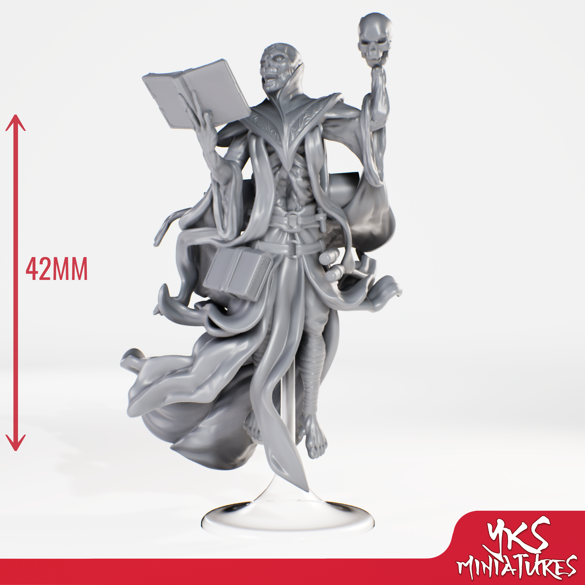 Lich - 3D Printed Mini for Tabletop Gaming, Dungeons and Dragons, Pathfinder, Kings of War and other RPG's