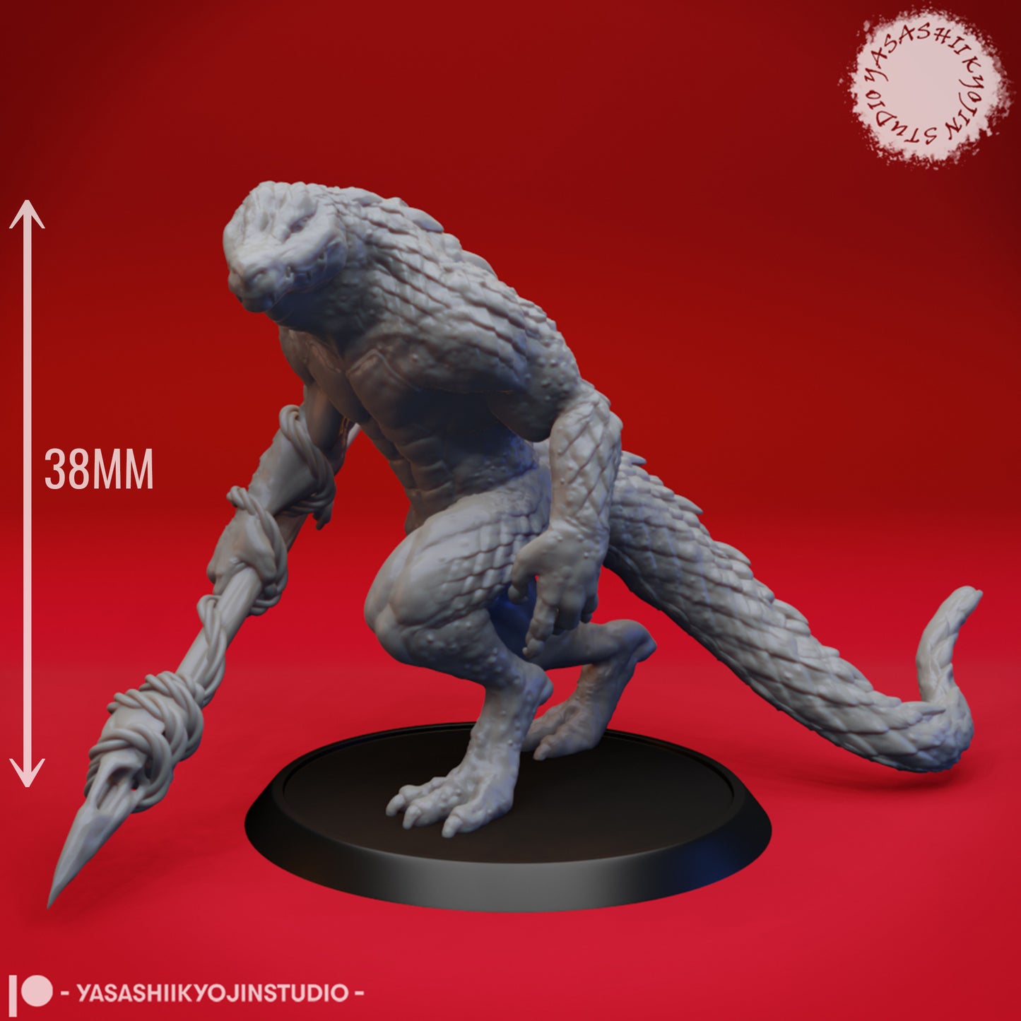 Lizardfolk Warband - Bundle - 3D Printed Mini for Tabletop Gaming, Dungeons and Dragons, Pathfinder, Kings of War and other RPG's