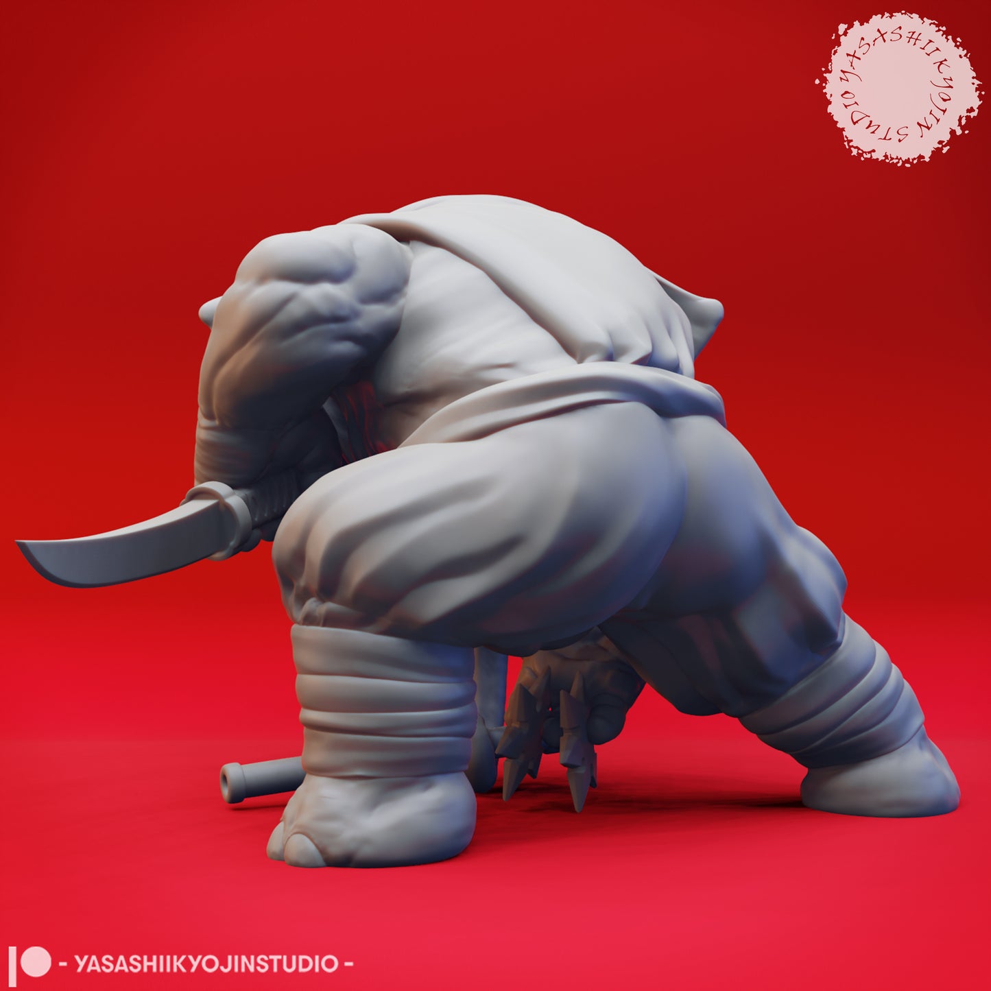 Loxodon Ninja - Tabletop Miniatures (Pre-Supported STL)