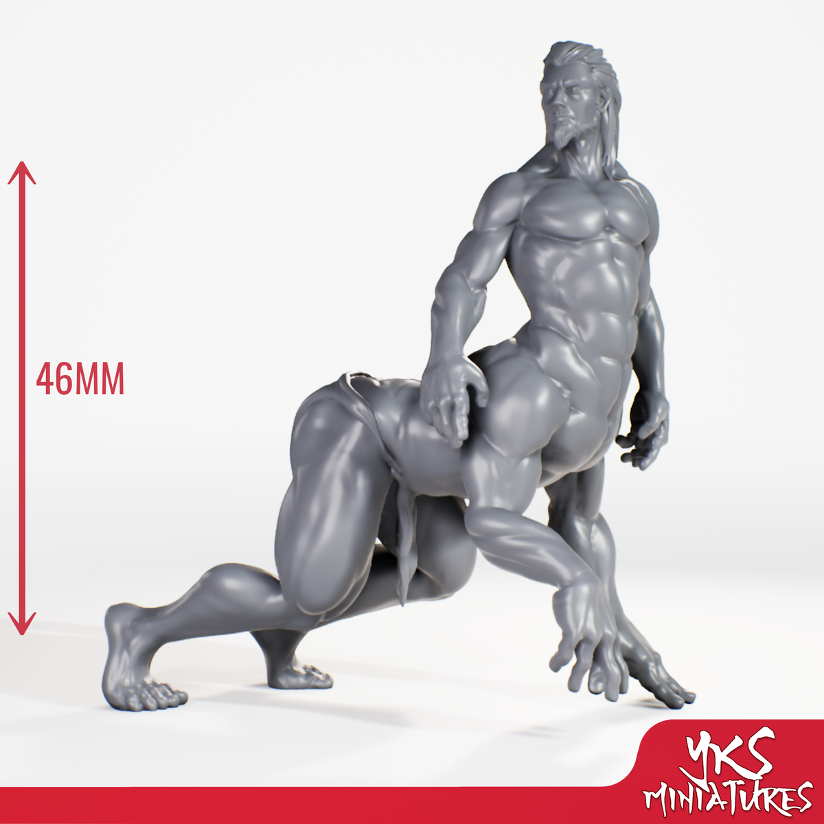 Mantaur - 3D Printed Mini for Tabletop Gaming, Dungeons and Dragons, Pathfinder, Kings of War and other RPG's