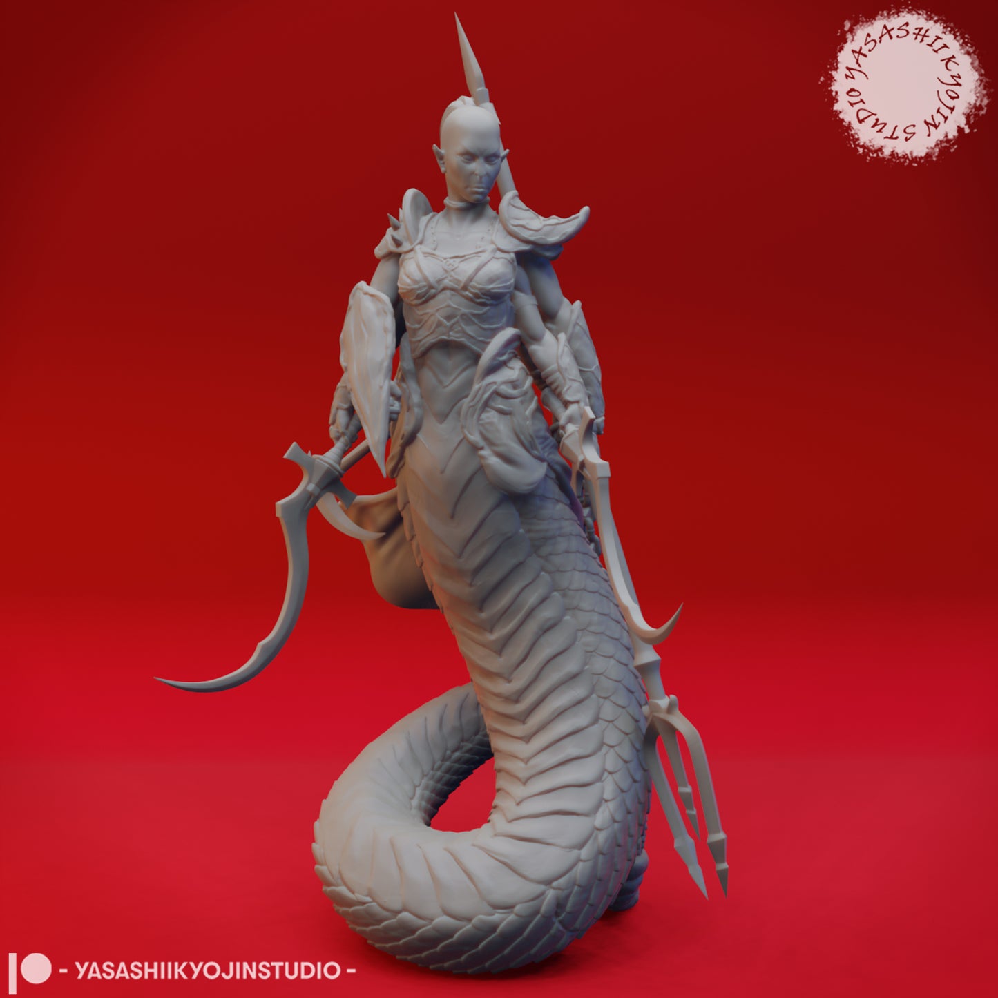 Marilith - 3D Printed Mini for Tabletop Gaming, Dungeons and Dragons, Pathfinder, Kings of War and other RPG's