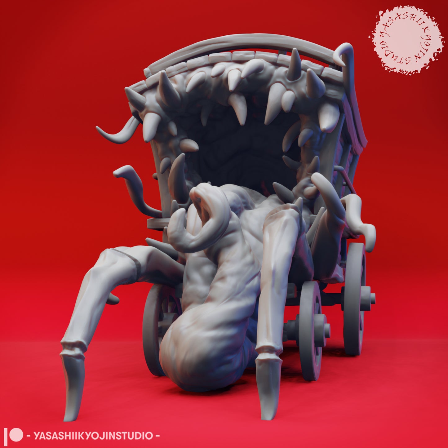 Mimic Wagon - 3D Printed Mini for Tabletop Gaming, Dungeons and Dragons, Pathfinder, Kings of War and other RPG's