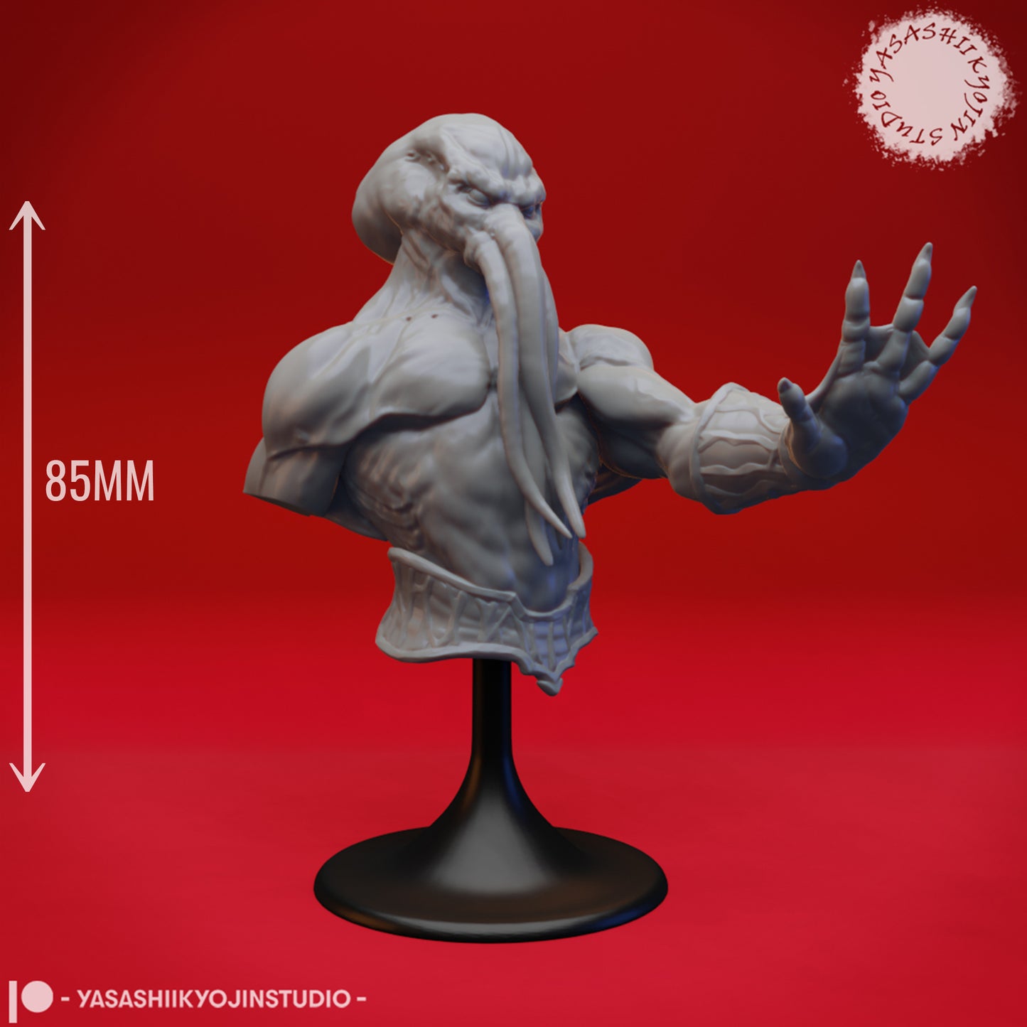 Mind Flayer - Bust - 3D Printed Bust for Tabletop Gaming, Dungeons and Dragons, Pathfinder, Kings of War and other RPG's