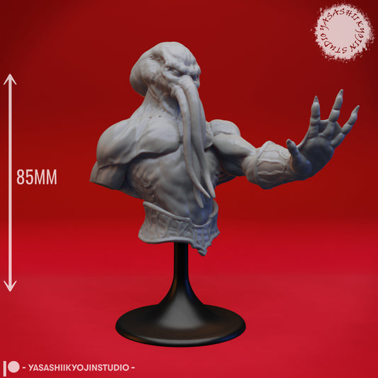 Mind Flayer - Bust - 3D Printed Bust for Tabletop Gaming, Dungeons and Dragons, Pathfinder, Kings of War and other RPG's