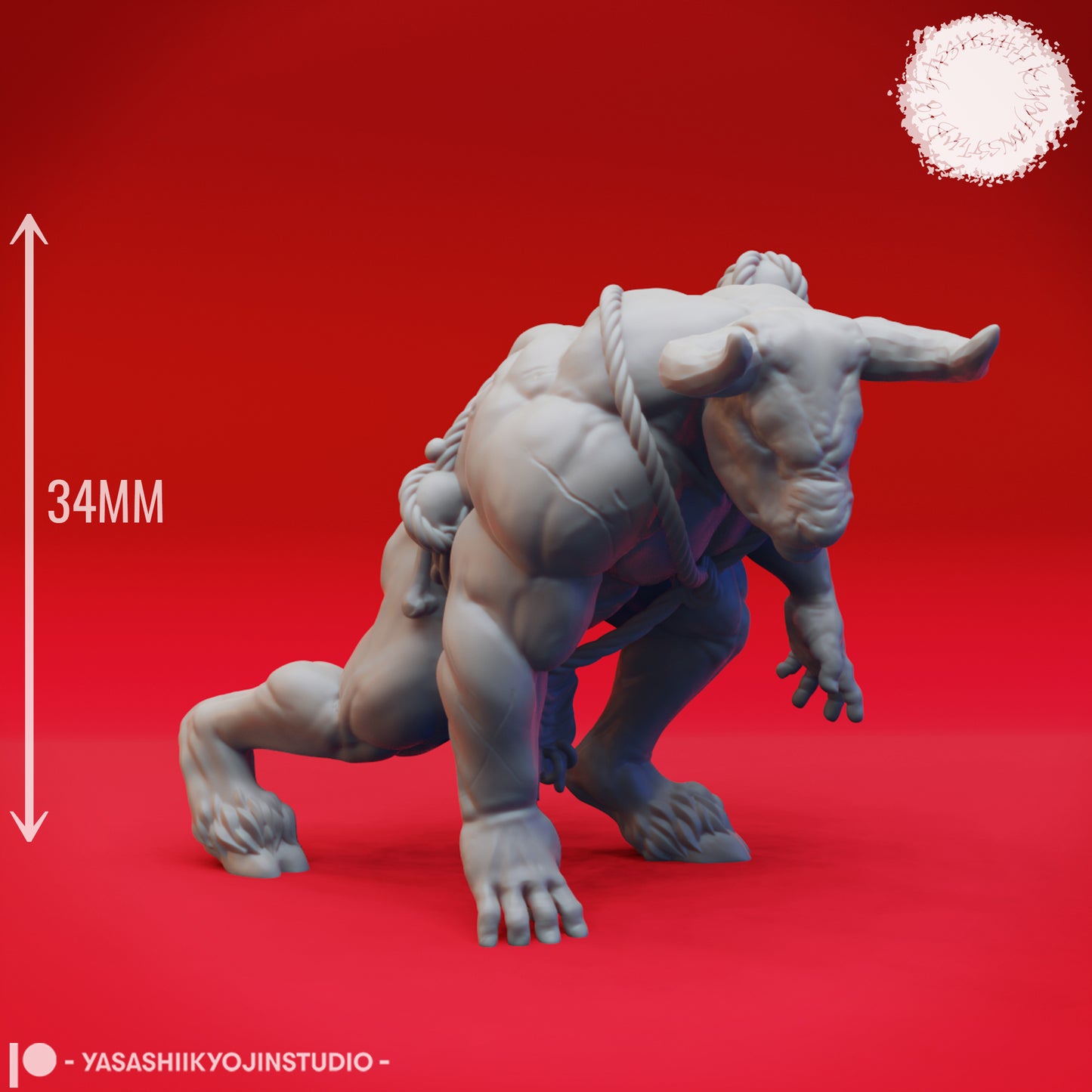 Minotaur Warband - Bundle - 3D Printed Mini for Tabletop Gaming, Dungeons and Dragons, Pathfinder, Kings of War and other RPG's