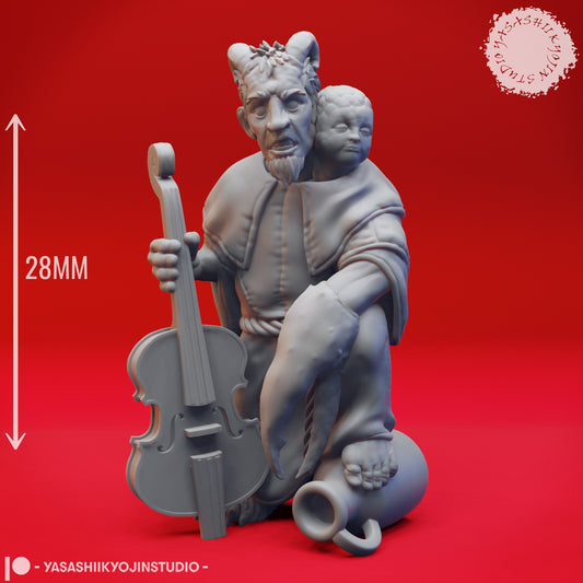 Mongrelfolk - Clovin - Neutral - 3D Printed Mini for Tabletop Gaming, Dungeons and Dragons, Pathfinder, Kings of War and other RPG's