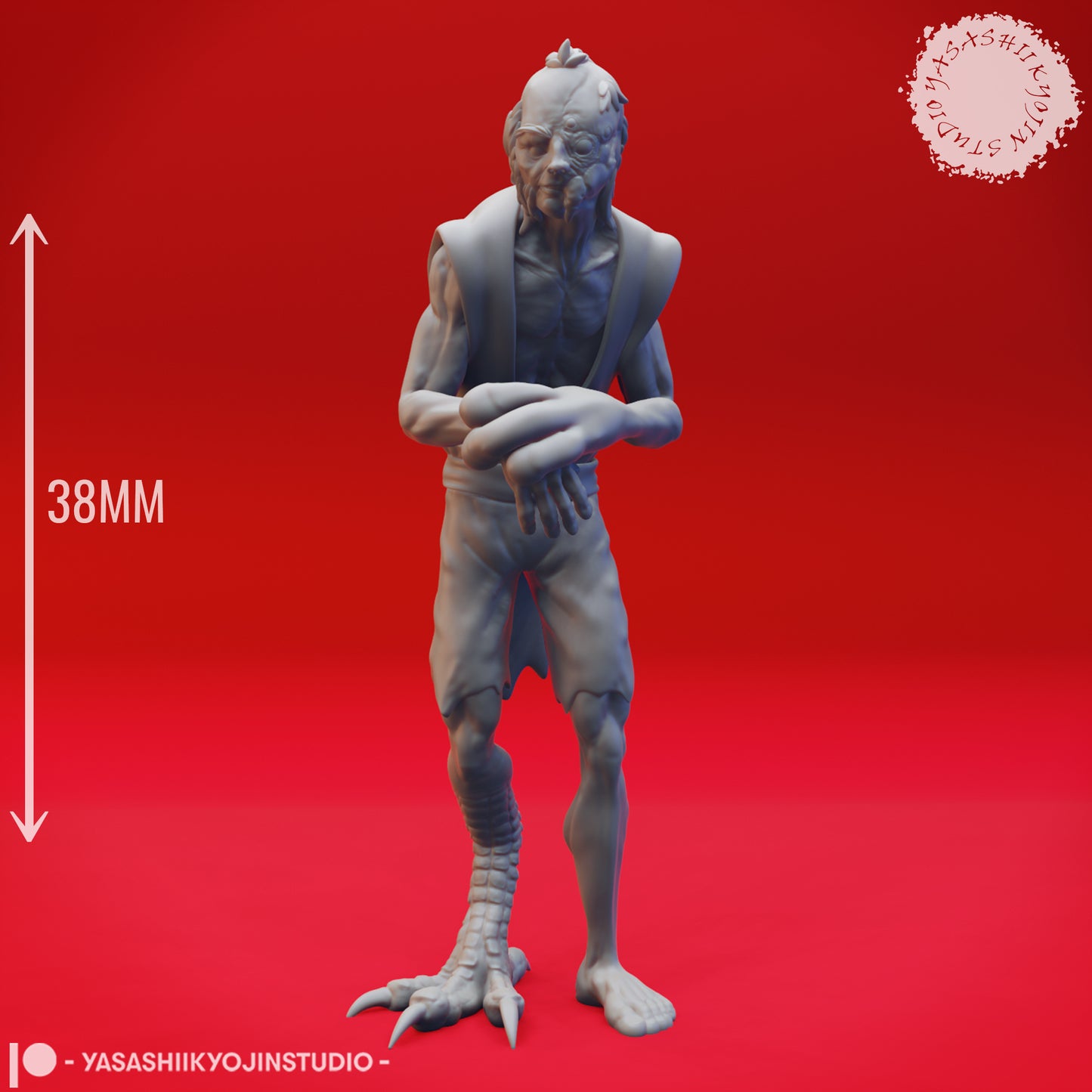 Mongrelfolk - Mishka - Neutral - 3D Printed Mini for Tabletop Gaming, Dungeons and Dragons, Pathfinder, Kings of War and other RPG's