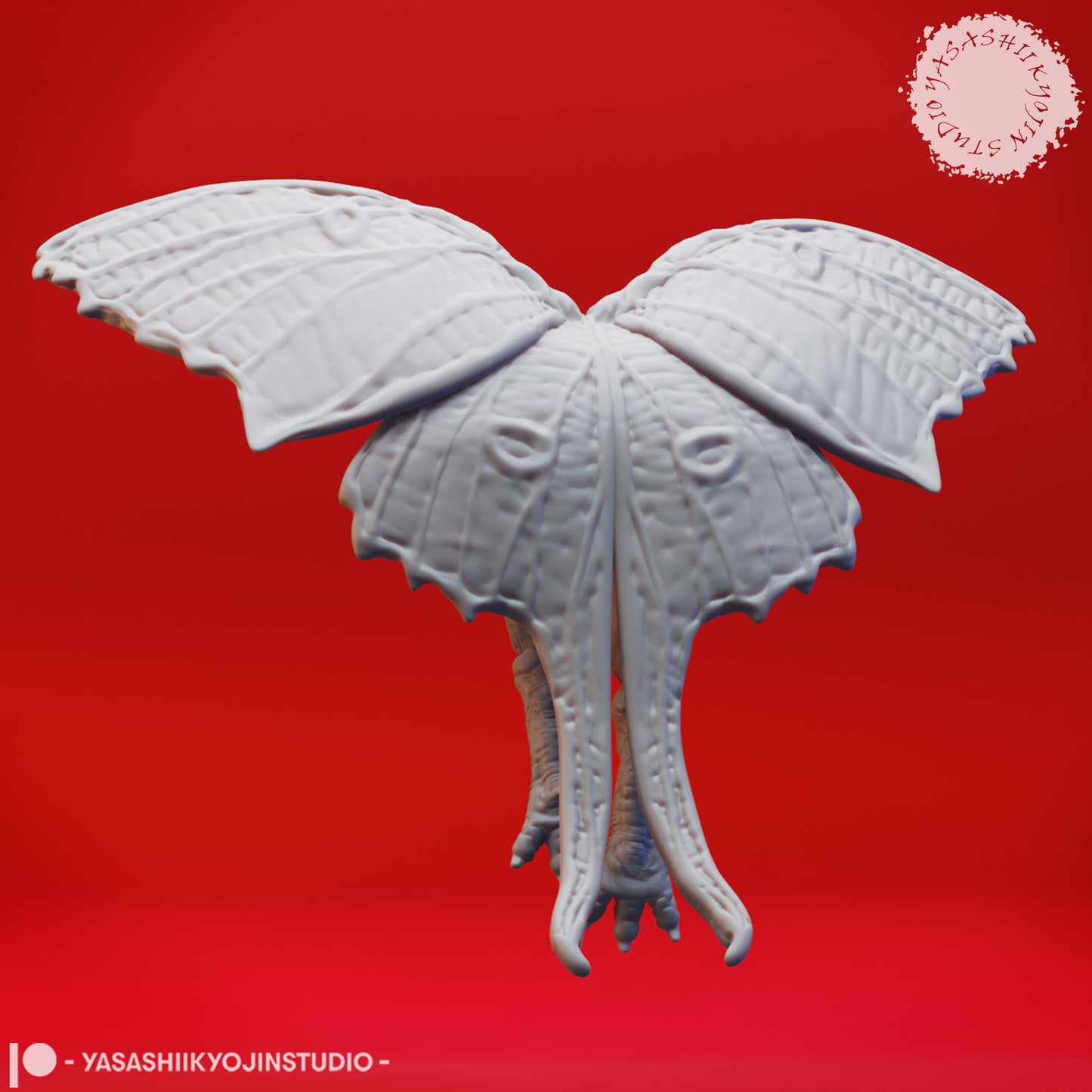 Mothman - Flying  - 3D Printed Mini for Tabletop Gaming, Dungeons and Dragons, Pathfinder, Kings of War and other RPG's