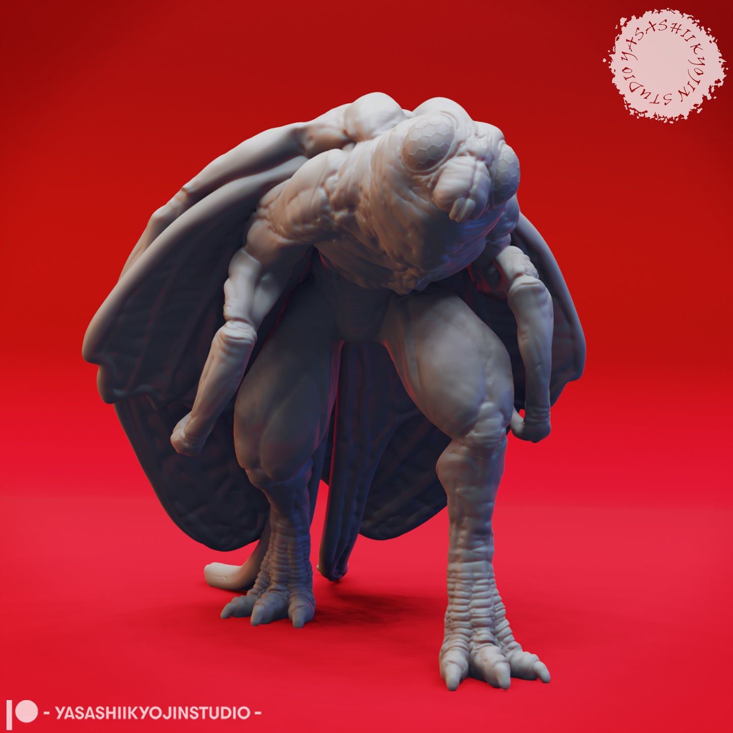 Mothman - Stalking  - 3D Printed Mini for Tabletop Gaming, Dungeons and Dragons, Pathfinder, Kings of War and other RPG's