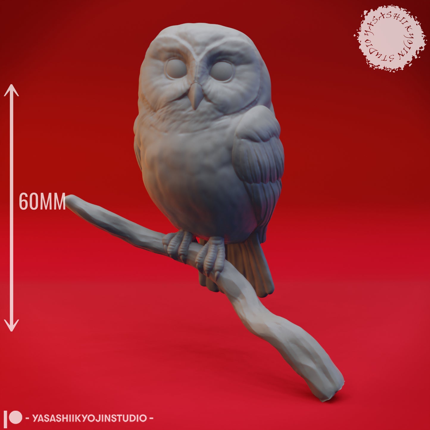 Northern Saw Whet Owl - Bust - 3D Printed Bust for Tabletop Gaming, Dungeons and Dragons, Pathfinder, Kings of War and other RPG's (Copy)