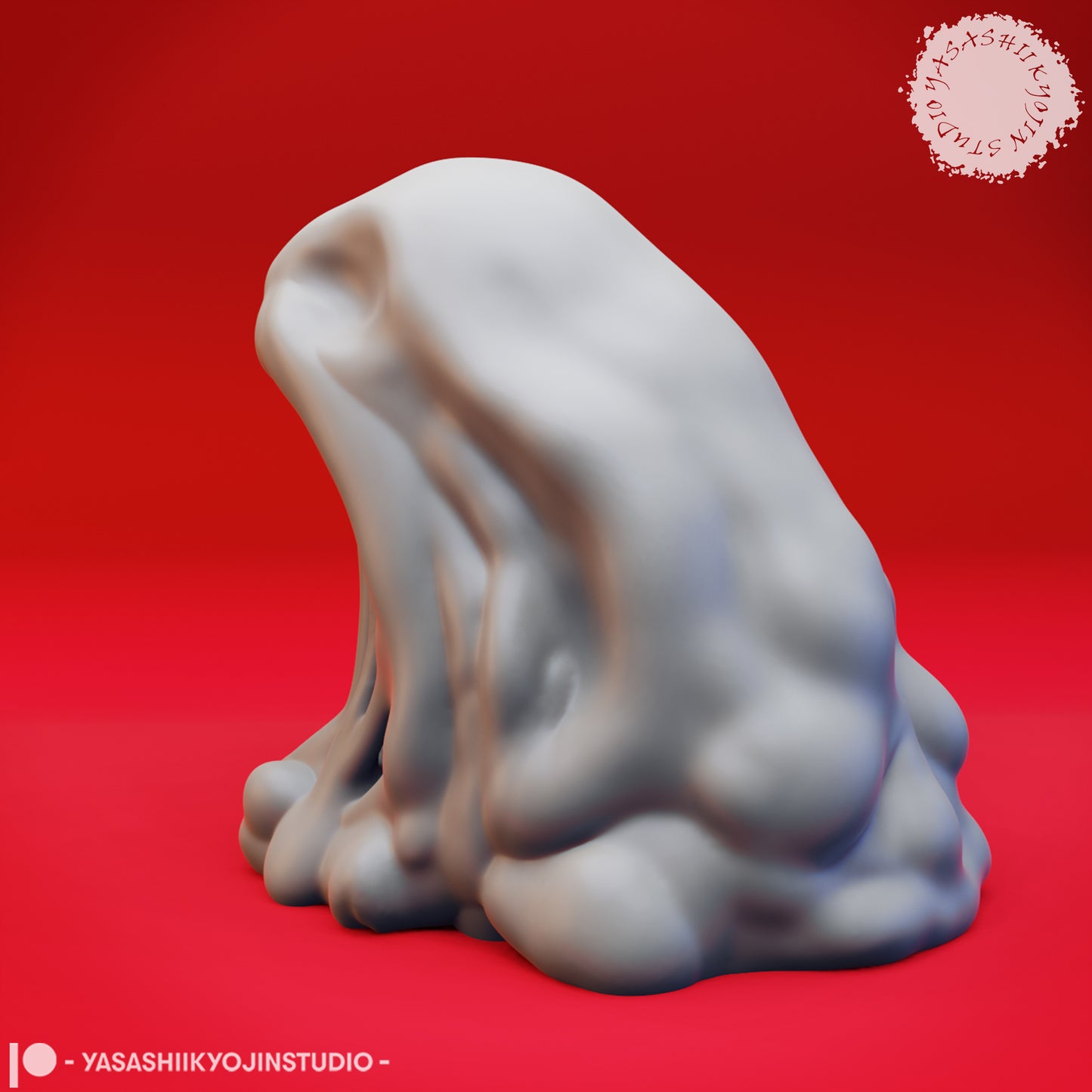 Ochre Jelly - Mouther - 3D Printed Mini for Tabletop Gaming, Dungeons and Dragons, Pathfinder, Kings of War and other RPG's