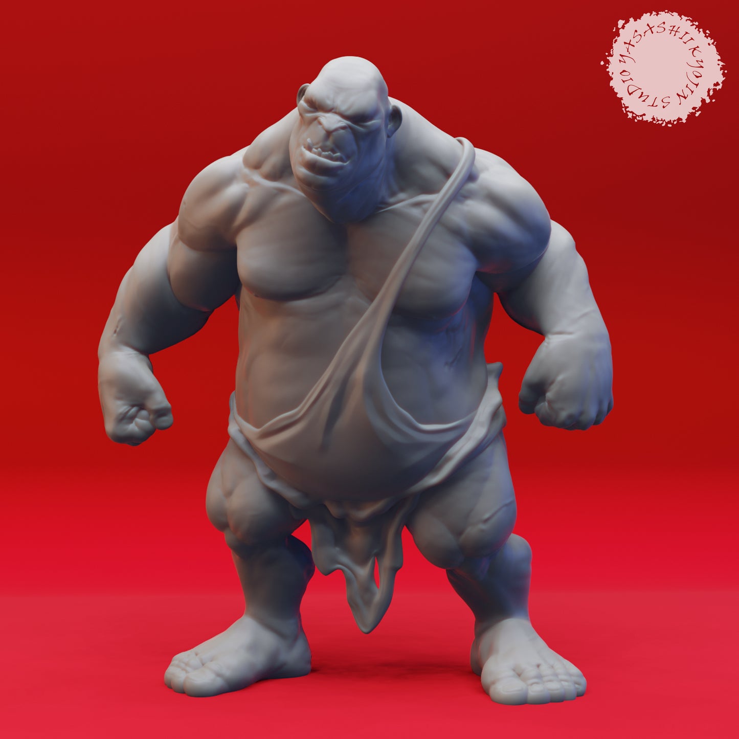 Ogre - Brawler- 3D Printed Mini for Tabletop Gaming, Dungeons and Dragons, Pathfinder, Kings of War and other RPG's