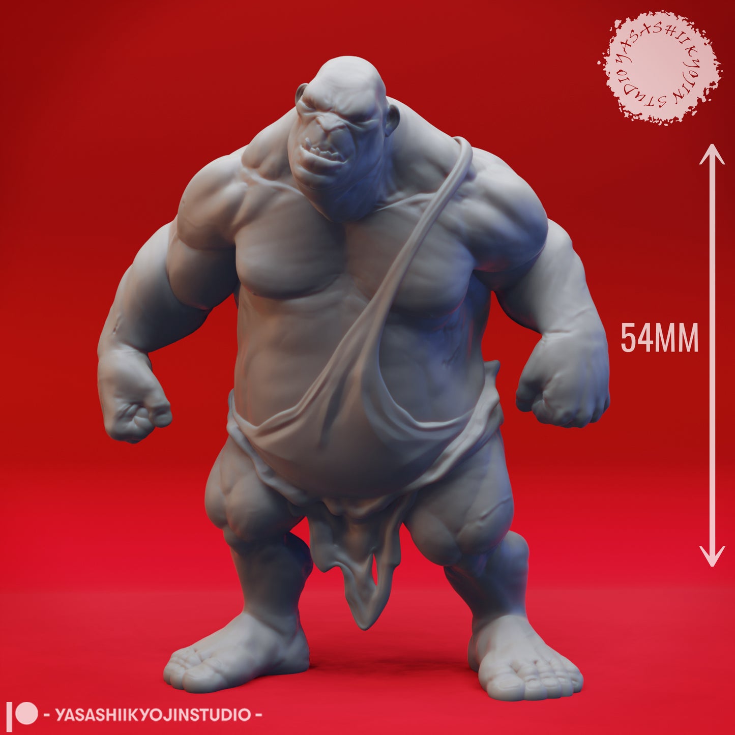 Ogre - Brawler - Tabletop Miniature (Pre-Supported STL)