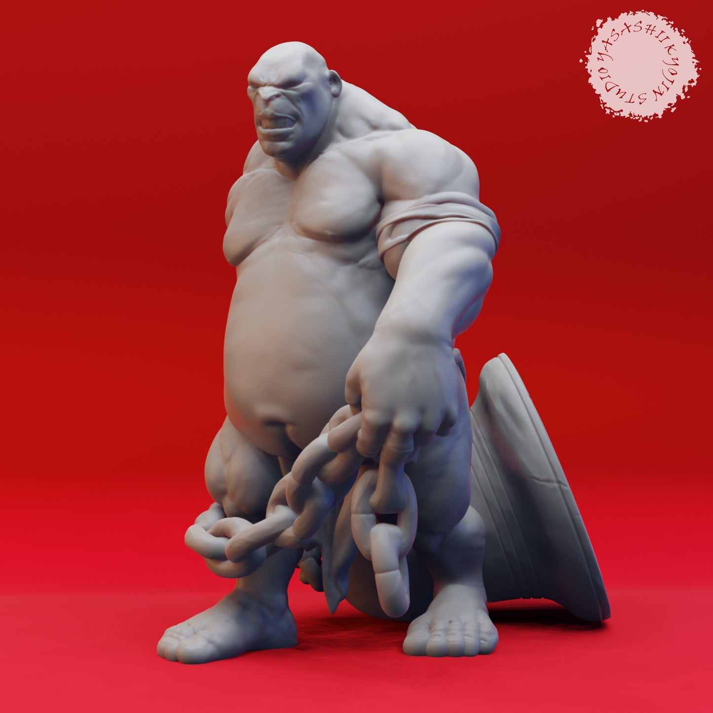 Ogre - Dragger - 3D Printed Mini for Tabletop Gaming, Dungeons and Dragons, Pathfinder, Kings of War and other RPG's