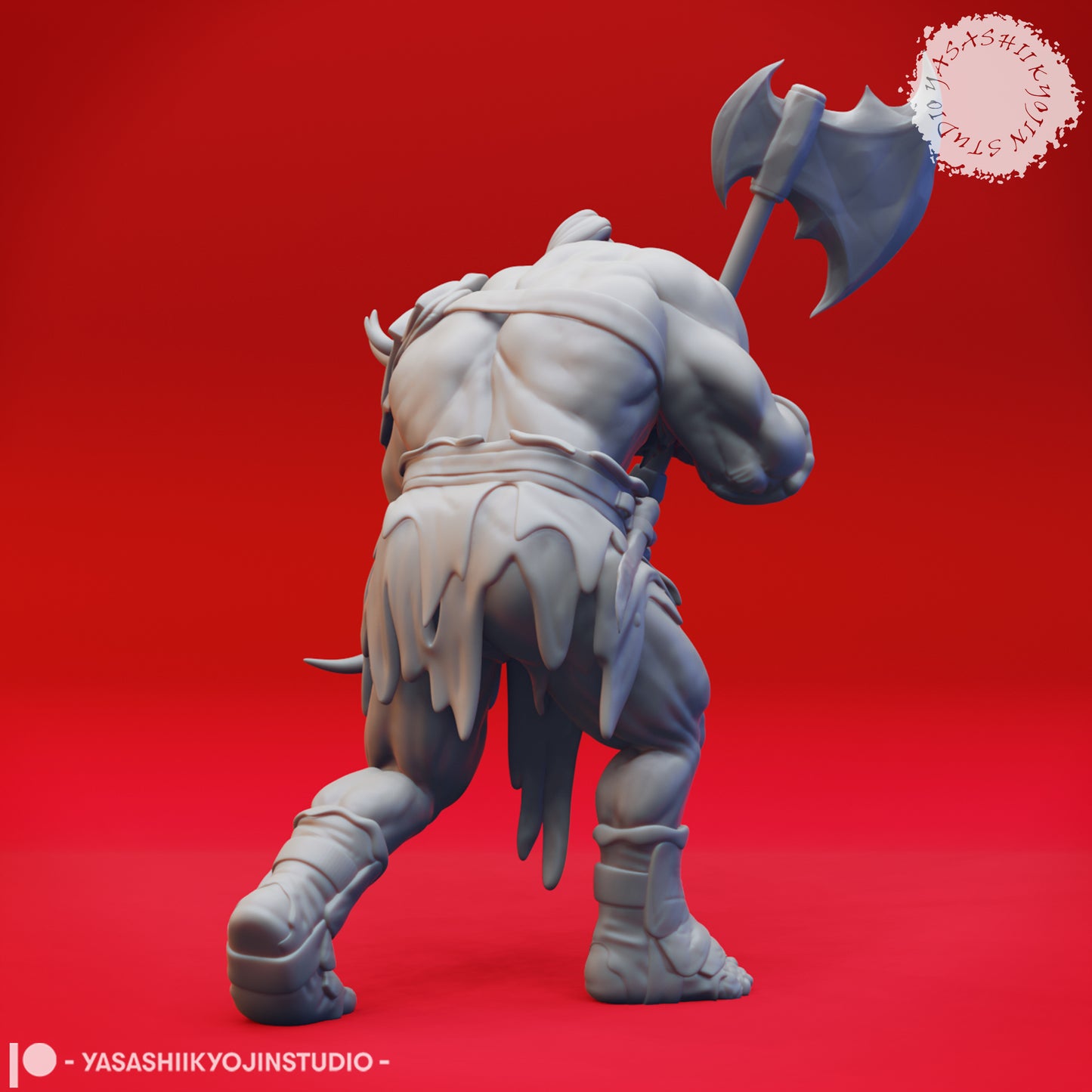 Orc - Axe - Tabletop Miniature (Pre-Supported STL)