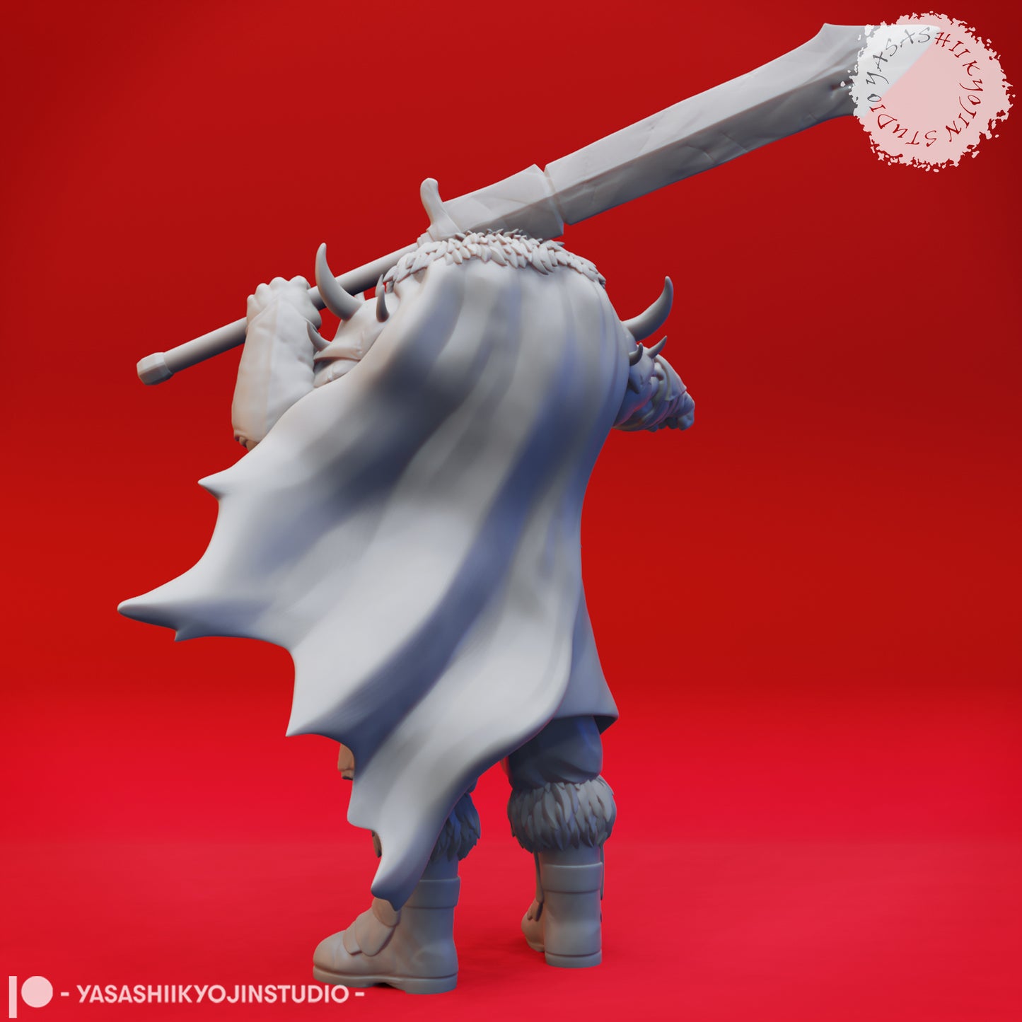 Orc - Warchief - 3D Printed Mini for Tabletop Gaming, Dungeons and Dragons, Pathfinder, Kings of War and other RPG's