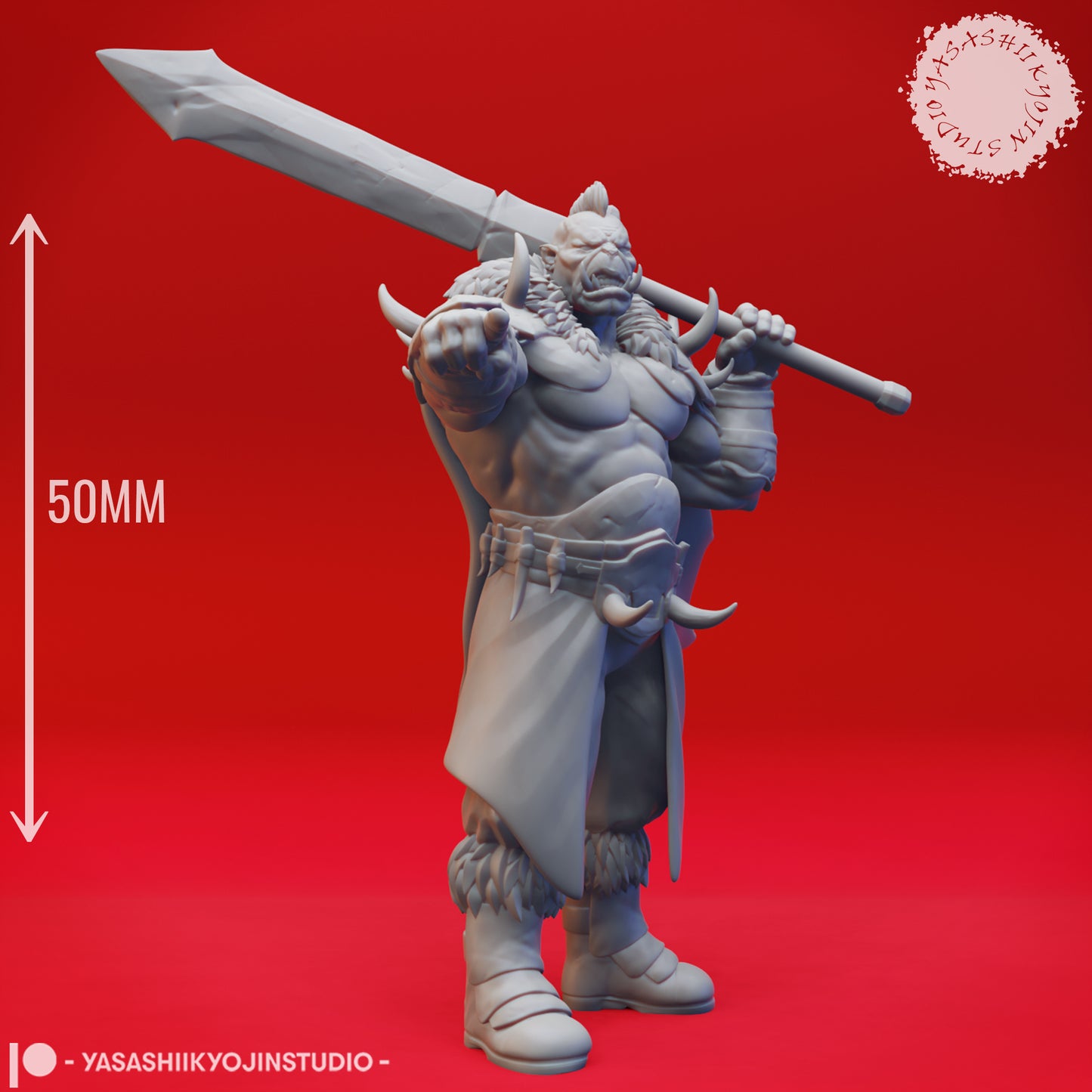 Orc - Warchief - Tabletop Miniature (Pre-Supported STL)