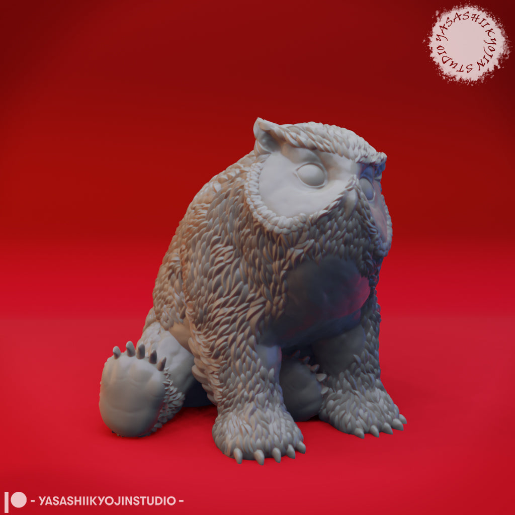 Owlbear Cub - 3D Printed Mini for Tabletop Gaming, Dungeons and Dragons, Pathfinder, Kings of War and other RPG's