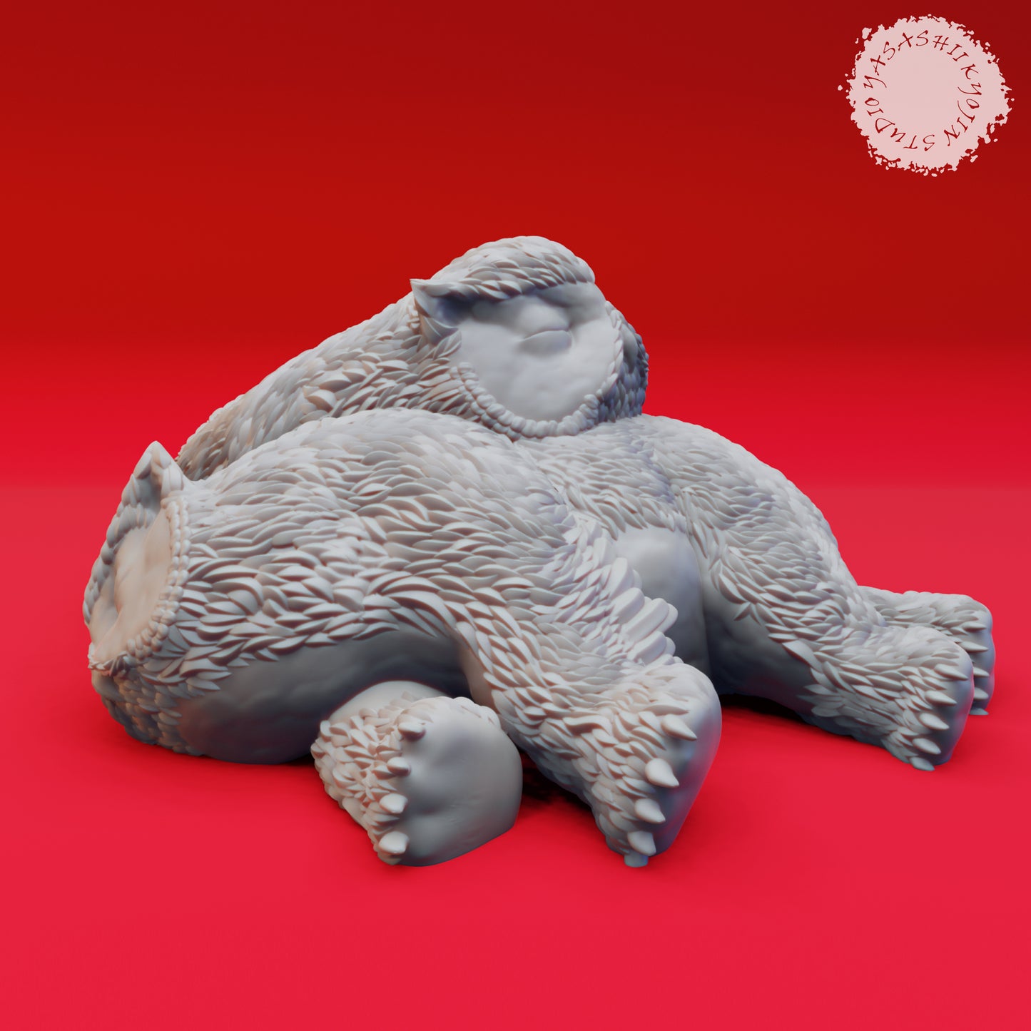 Owlbear Cubs - Sleeping - 3D Printed Mini for Tabletop Gaming, Dungeons and Dragons, Pathfinder, Kings of War and other RPG's