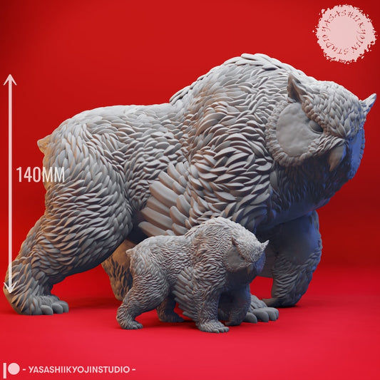 Giant Owlbear - EPIC SCALE - 3D Printed Mini for Tabletop Gaming, Dungeons and Dragons, Pathfinder, Kings of War and other RPG's