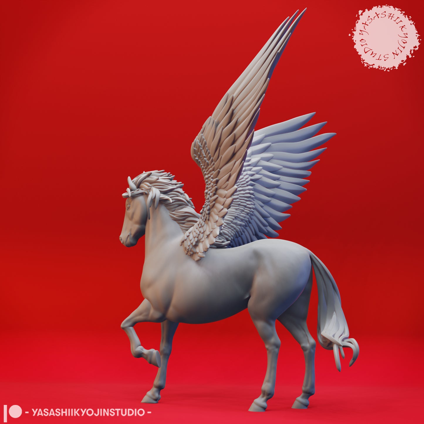 Pegasus - 3D Printed Mini for Tabletop Gaming, Dungeons and Dragons, Pathfinder, Kings of War and other RPG's