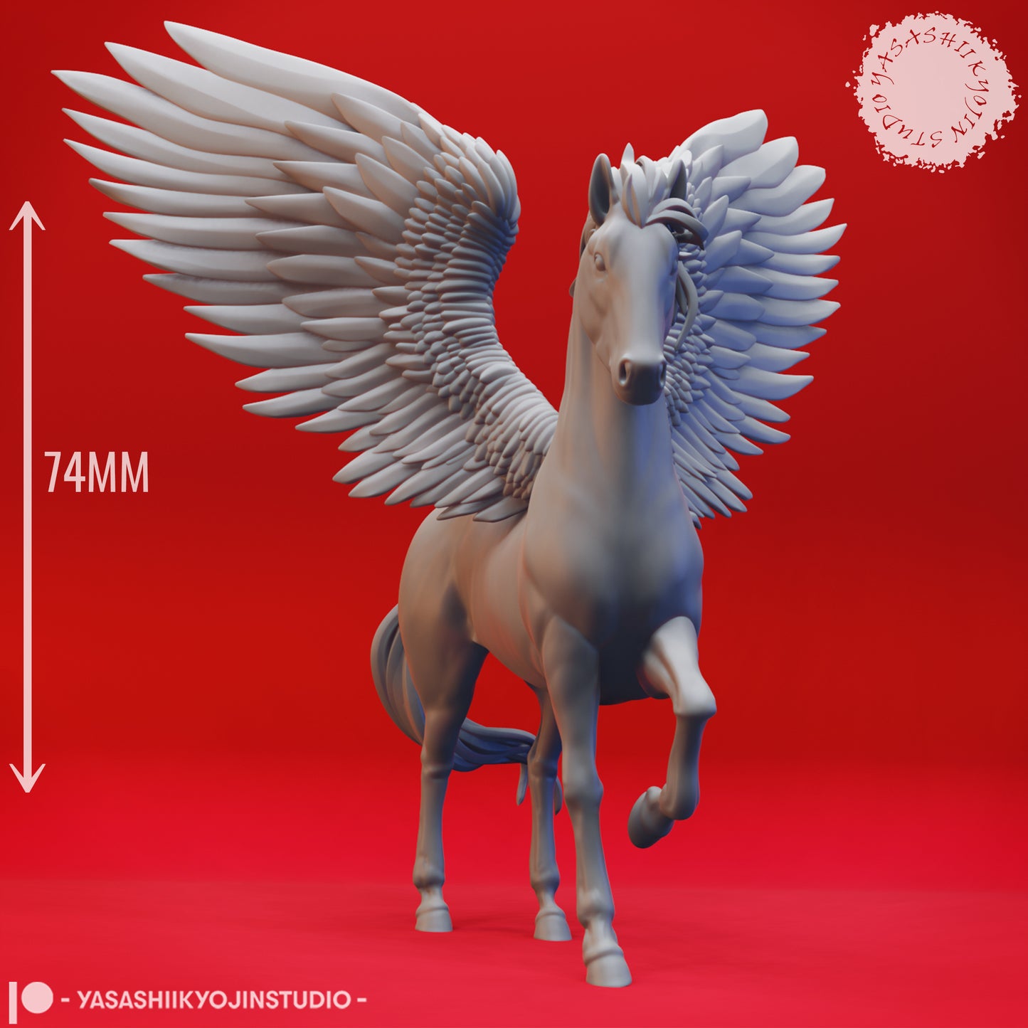 Pegasus - 3D Printed Mini for Tabletop Gaming, Dungeons and Dragons, Pathfinder, Kings of War and other RPG's