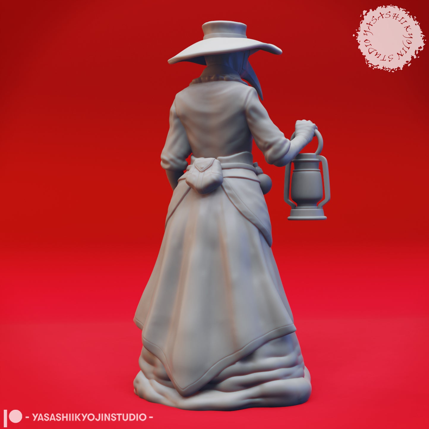Plague Doctor - Lantern - 3D Printed Mini for Tabletop Gaming, Dungeons and Dragons, Pathfinder, Kings of War and other RPG's