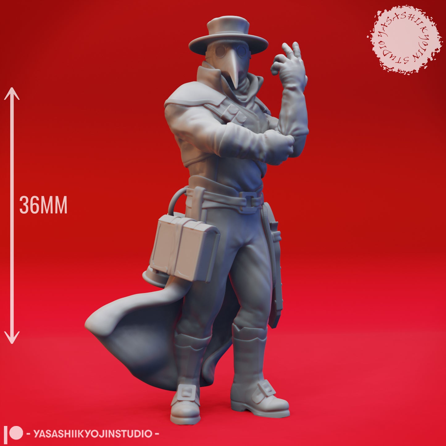 Plague Doctors - Bundle - 3D Printed Mini for Tabletop Gaming, Dungeons and Dragons, Pathfinder, Kings of War and other RPG's