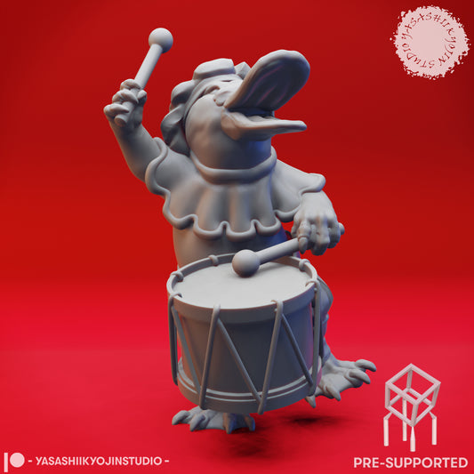 Platy-folk Bard - Tabletop Miniature (Pre-Supported)