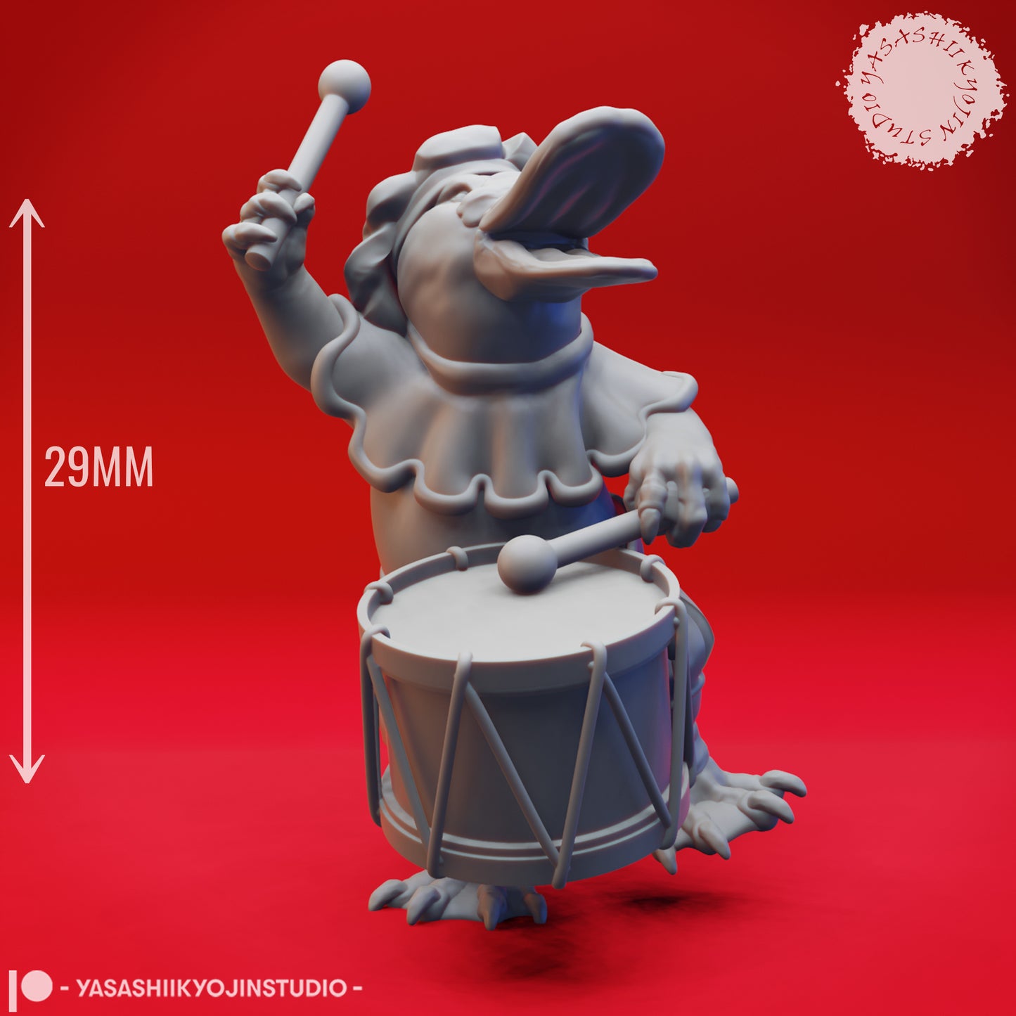 Platy-folk Bard - Tabletop Miniature (Pre-Supported)