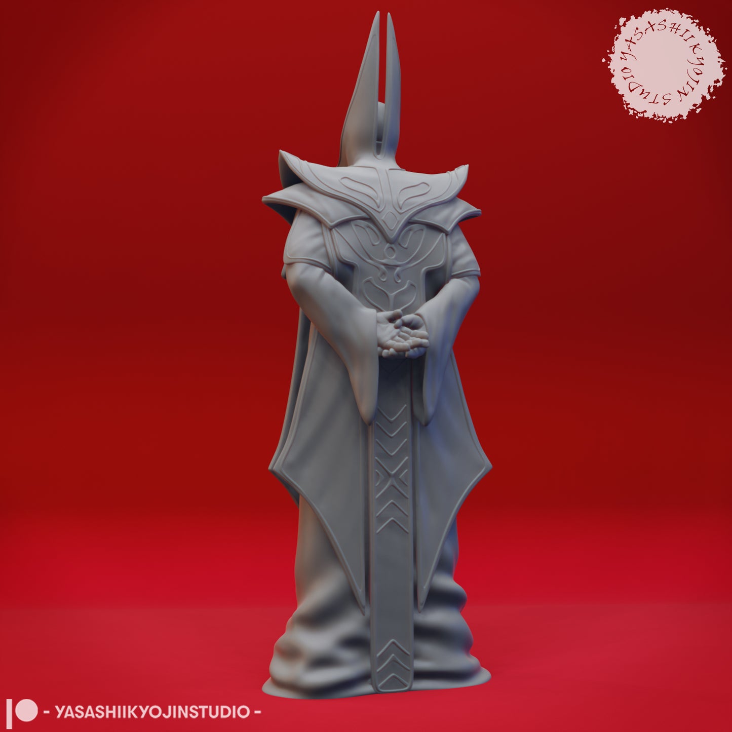 Red Wizard - 3D Printed Mini for Tabletop Gaming, Dungeons and Dragons, Pathfinder, Kings of War and other RPG's