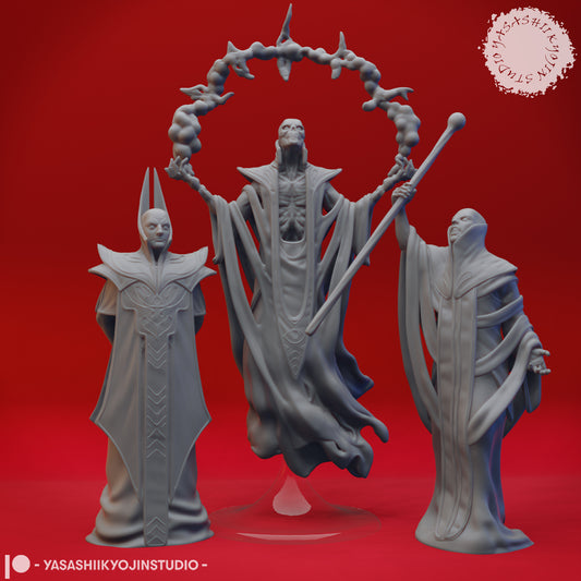 Red Wizard Cult - Bundle - 3D Printed Minis for Tabletop Gaming, Dungeons and Dragons, Pathfinder, Kings of War and other RPG's