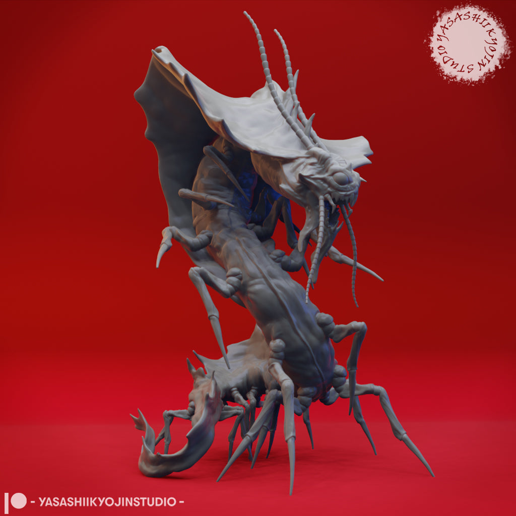 Remorhaz - 3D Printed Mini for Tabletop Gaming, Dungeons and Dragons, Pathfinder, Kings of War and other RPG's