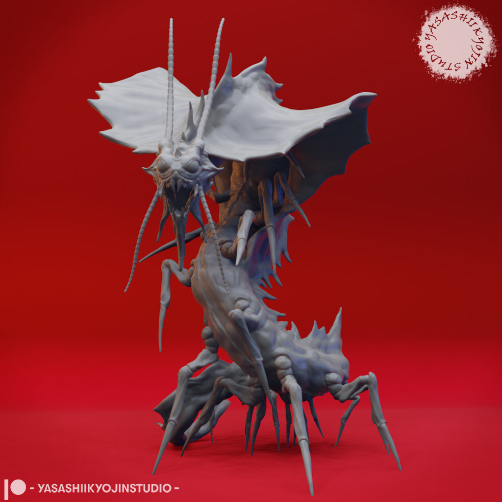 Remorhaz - 3D Printed Mini for Tabletop Gaming, Dungeons and Dragons, Pathfinder, Kings of War and other RPG's
