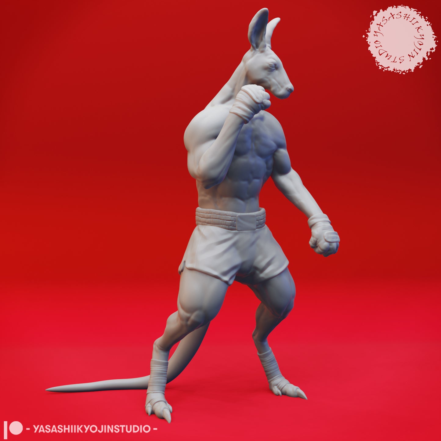 Roo-folk Fighter - Tabletop Miniature STL
