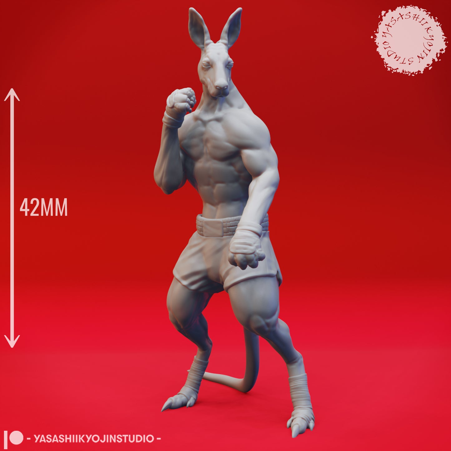 Roo-folk Fighter - Tabletop Miniature STL