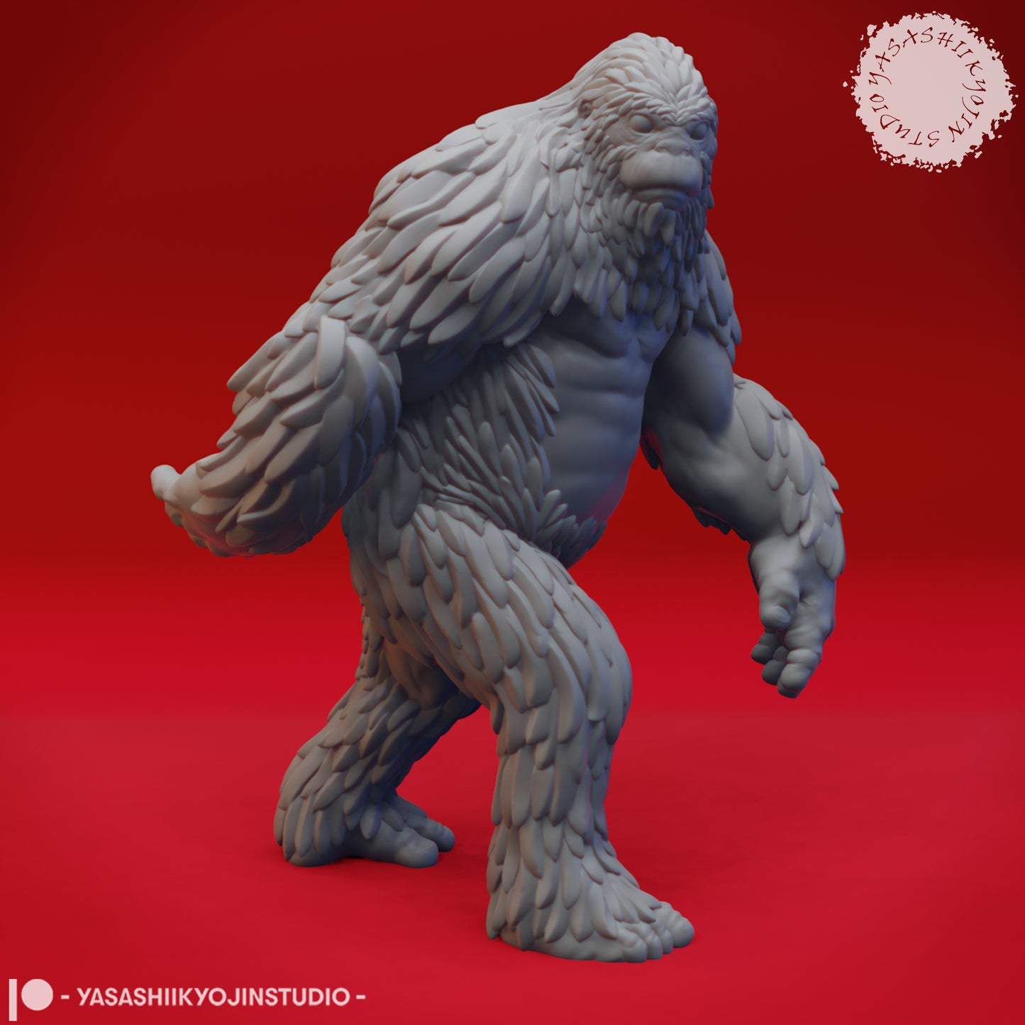 Sasquatch - 3D Printed Mini for Tabletop Gaming, Dungeons and Dragons, Pathfinder, Kings of War and other RPG's
