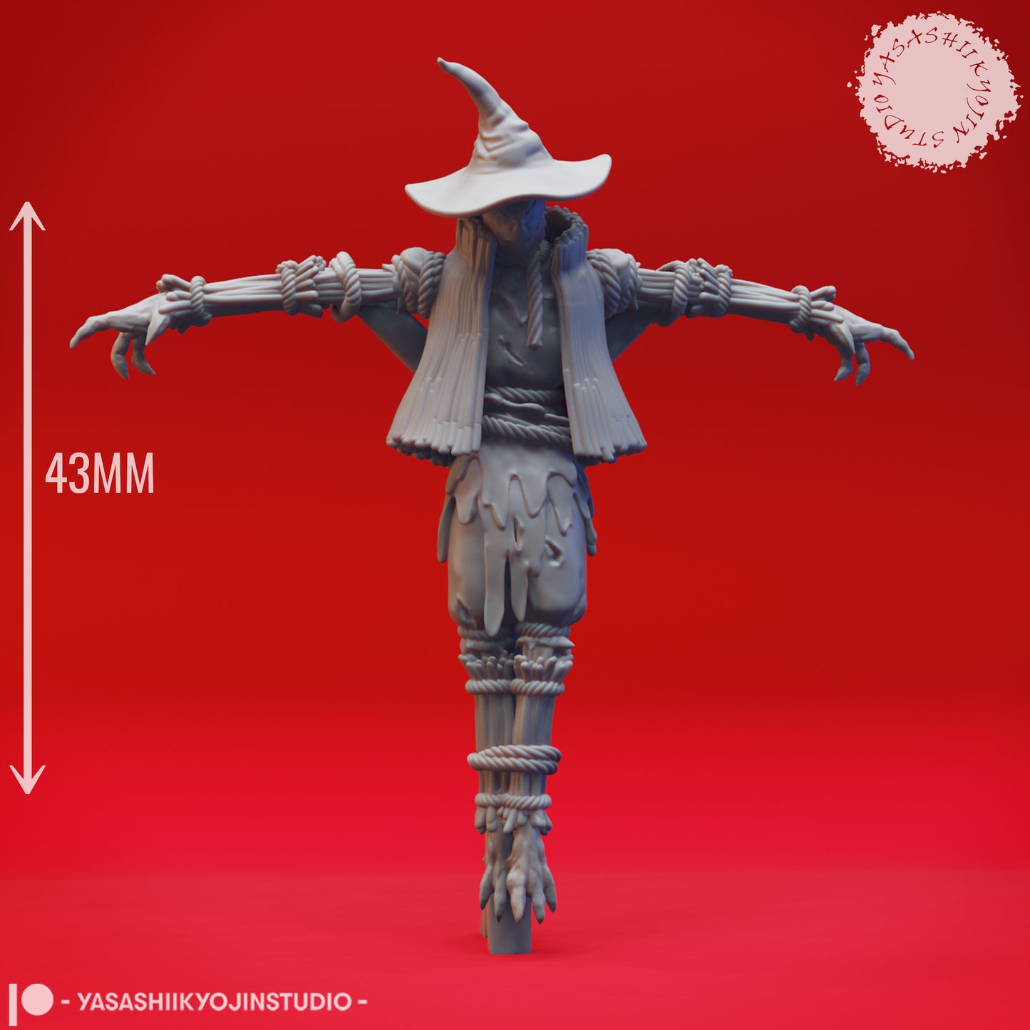 Scarecrow - Field - 3D Printed Minis for Tabletop Gaming, Dungeons and Dragons, Pathfinder, Kings of War and other RPG's